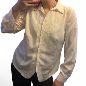 Croft & Barrow Cream Button Down Shirt